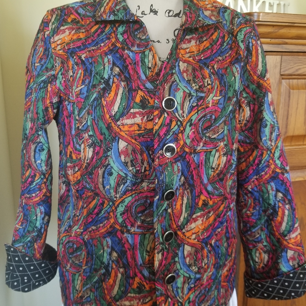 Colorful Reversible Quilt Jacket
